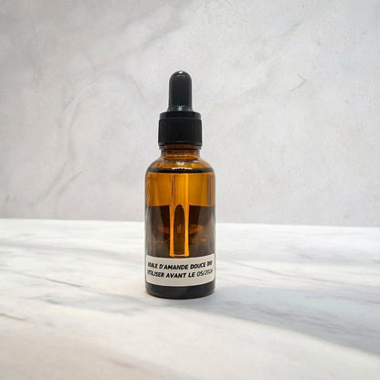 Huile d'Amande Douce BIO Végétale Naturelle Pour Visage - 30 ml | Peaux Sensibles