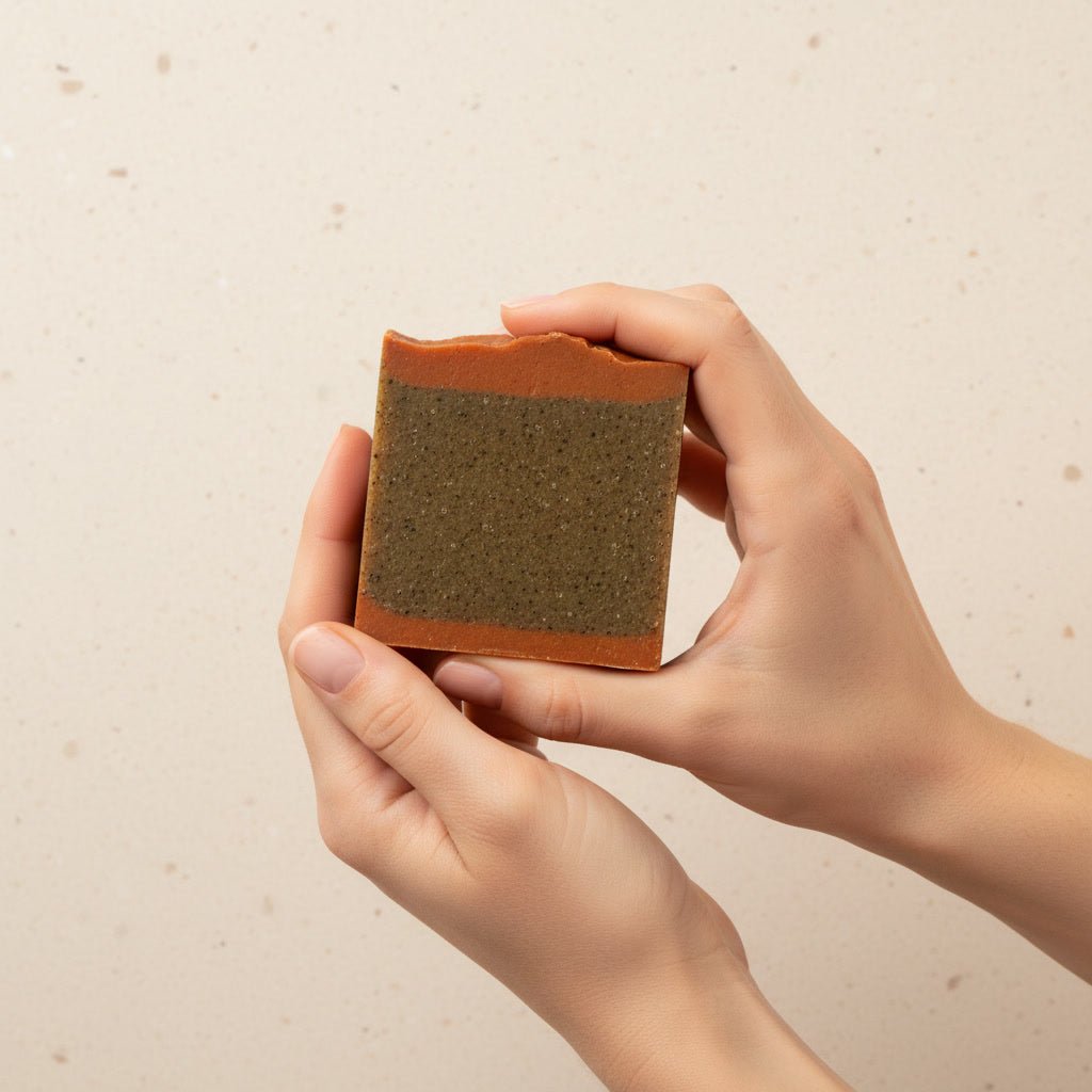 Le Savon Gommage aux Marcs de Café | Savon Solide Exfoliant Pour Visage | Pour les Peaux Acnéiques à Imperfections, Grasses - Pureté Solide - 